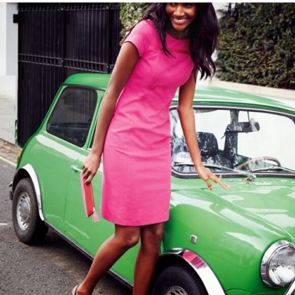 Boden Dresses & Skirts - Boden Hot Pink Paddington Cap Sleeve Dress SIZE US 4R